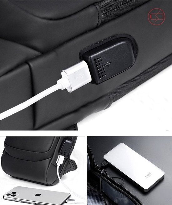 Sac Antivol Homme avec Port USB – Imperméable, Stylé et Sécurisé pour la Ville ou le Voyage