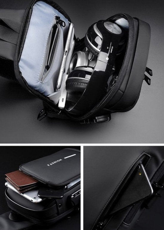 Sac Antivol Homme avec Port USB – Imperméable, Stylé et Sécurisé pour la Ville ou le Voyage