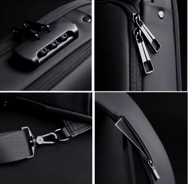 Sac Antivol Homme avec Port USB – Imperméable, Stylé et Sécurisé pour la Ville ou le Voyage