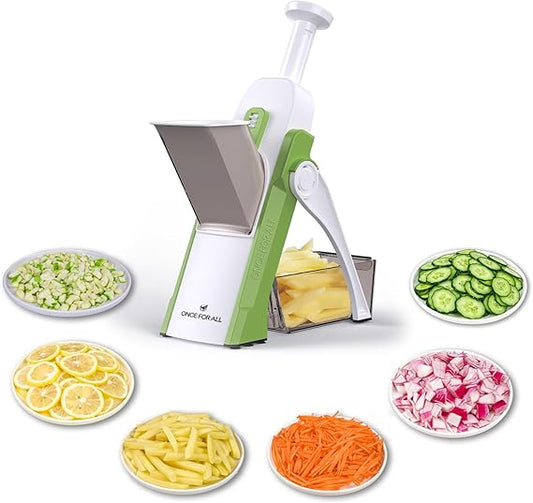 Mandoline Multifonction : Lames Inox Préparations Rapides pour Maison