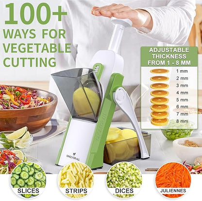 Mandoline Multifonction : Lames Inox Préparations Rapides pour Maison