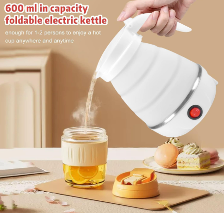 Mini Bouilloire de Voyage Pliable – L’eau chaude instantanée, partout avec vous !