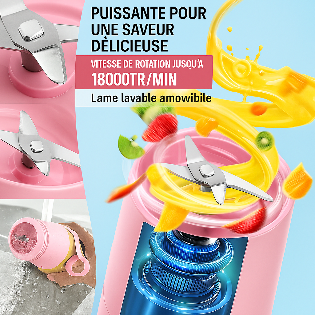Mini Mixeur Portable Intelligent  de 350ml   Rechargeable