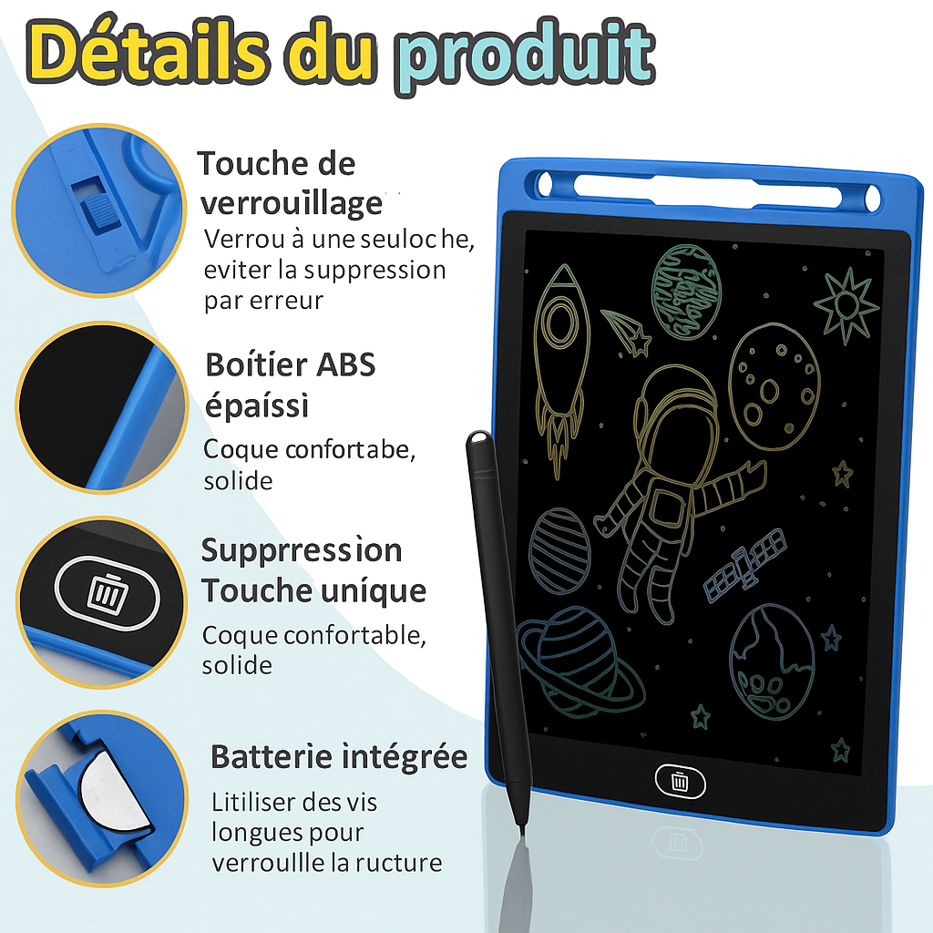 2 Pièces Ardoise Magique, Jouets pour Enfants