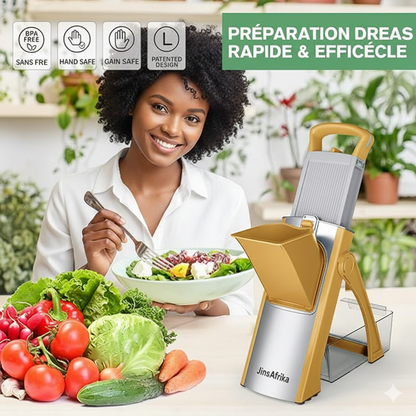Mandoline Multifonction : Lames Inox Préparations Rapides pour Maison