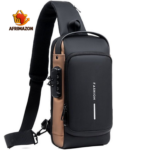 Sac Antivol Homme avec Port USB – Imperméable, Stylé et Sécurisé pour la Ville ou le Voyage